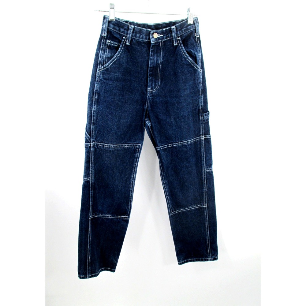J. GALT Carpenter Jeans Womens S Dark Blue Denim Painter Pants High Rise